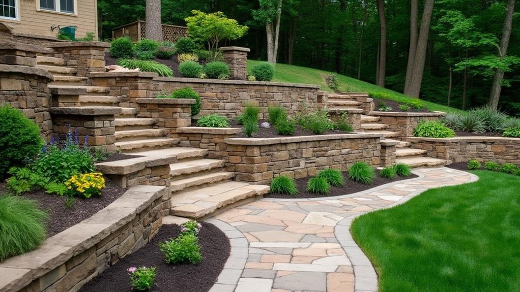 Retaining Walls and Walkways